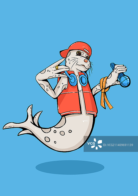 动物拟人系列-嘻哈豹图片素材