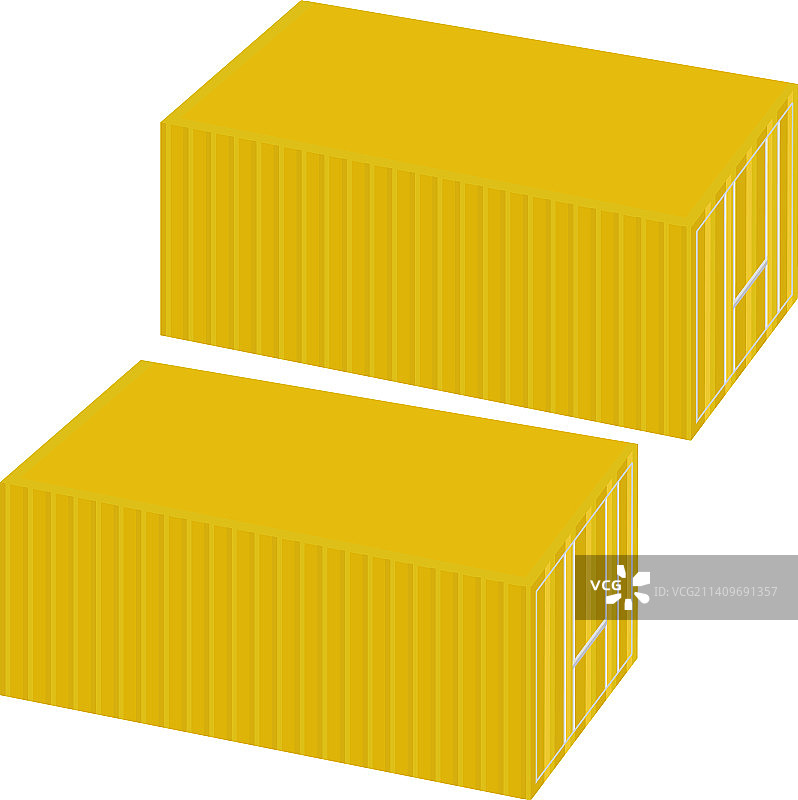 白色背景上的黄色容器图片素材