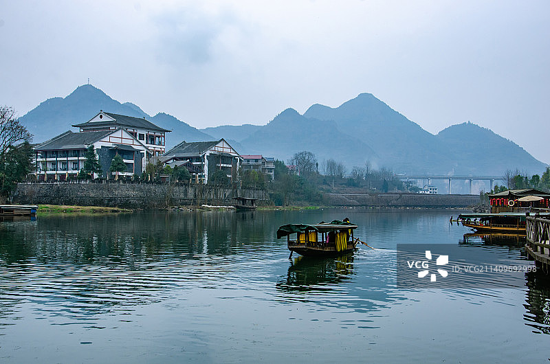 湖南湘西州花垣县茶峒镇边城风景图片素材