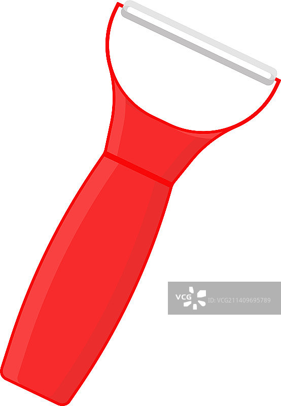 白色背景上的红色削皮器图片素材