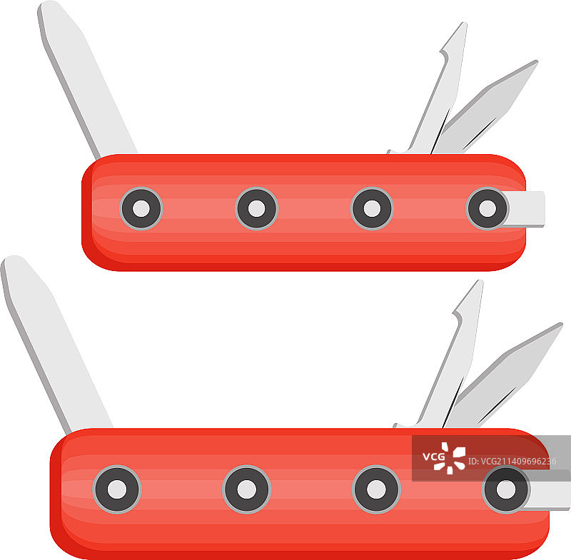 白色背景上的口袋刀图片素材