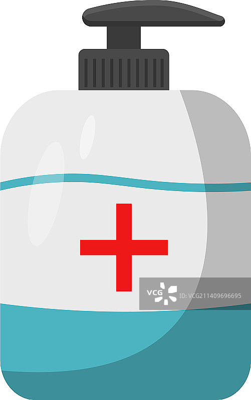 白色背景上的洗手液图片素材