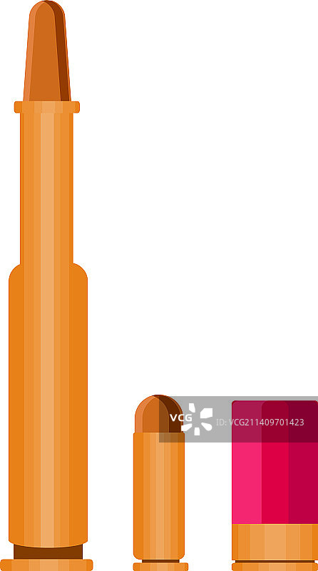 白色背景上的猎枪子弹图片素材