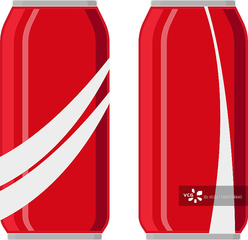白色背景上的红色可乐罐图片素材