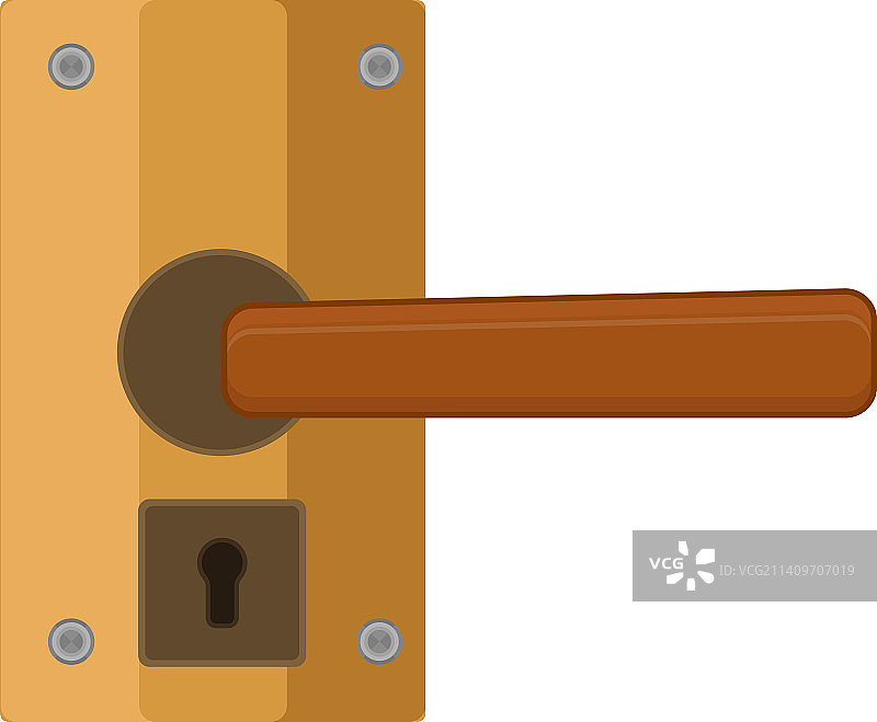 白色背景上的金色门锁图片素材