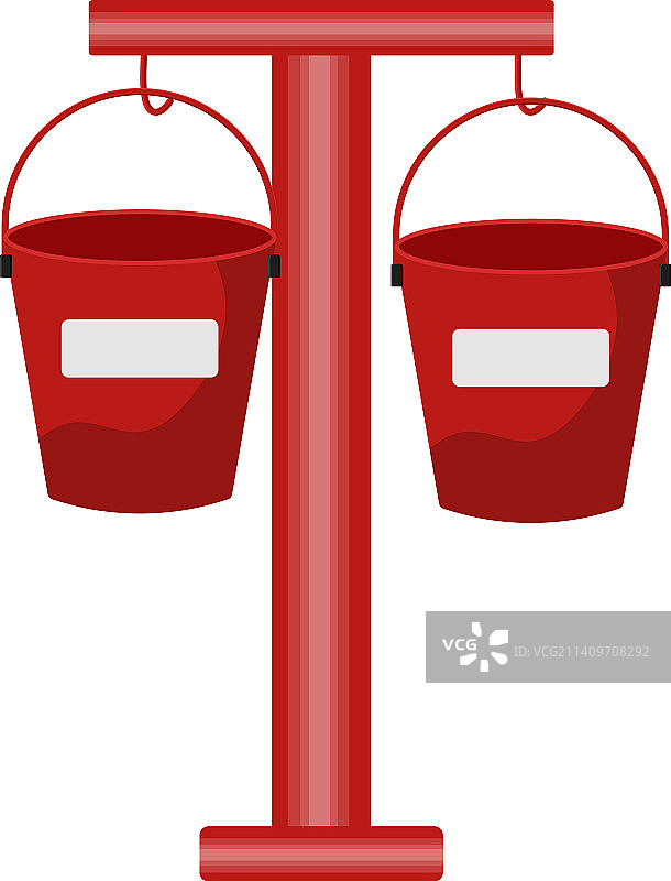 白色背景上的消防桶图片素材