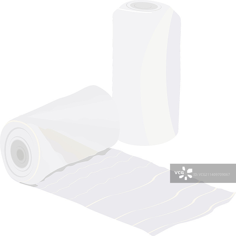 白色背景上的医用纱布图片素材