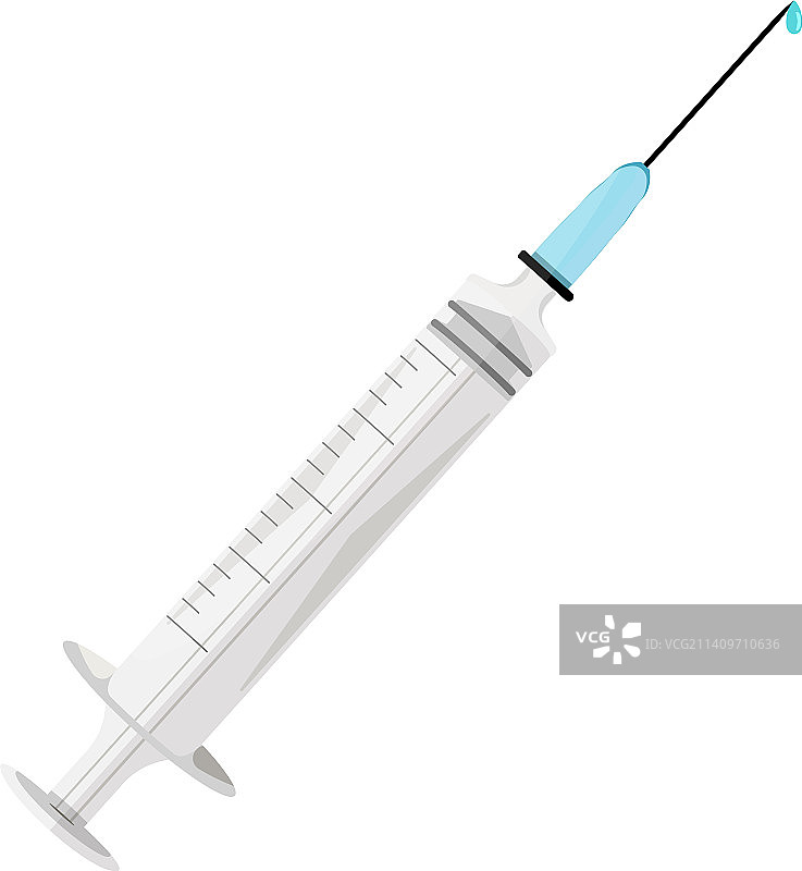 白色背景上的医用注射器图片素材