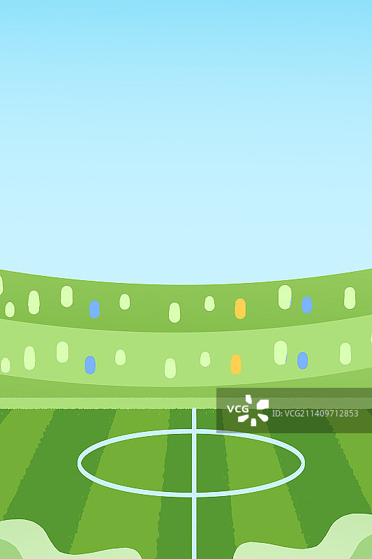 卡通手绘世界杯踢足球狂欢插画图片素材