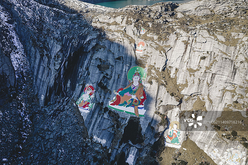 萨乌神山壁画图片素材