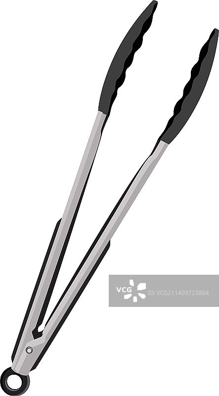 白色背景上的烧烤钳图片素材