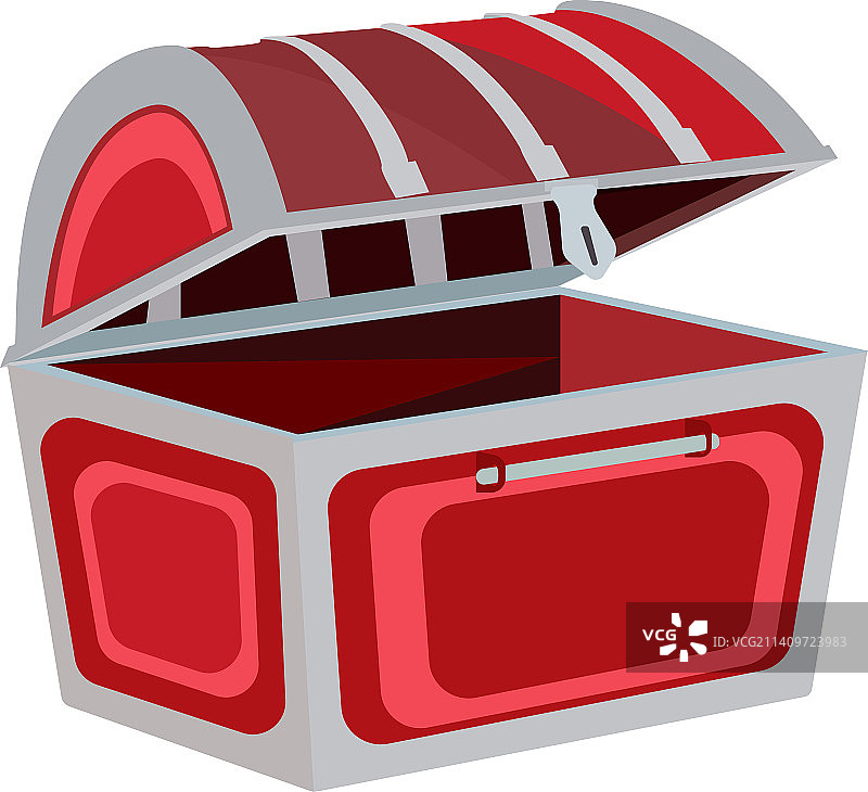 白色背景上的红色玩具箱图片素材