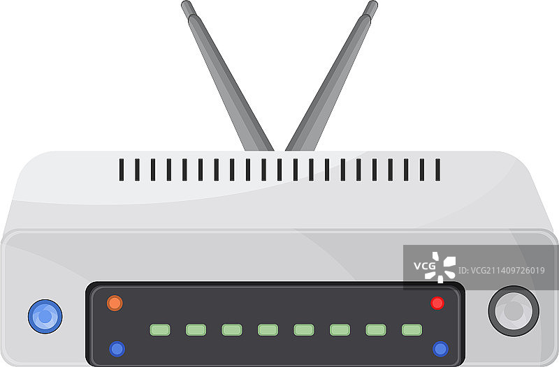 白色背景上的互联网路由器图片素材