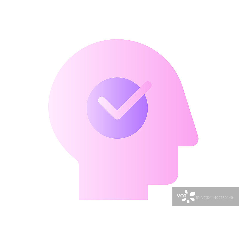 心理健康扁平渐变双色UI图标图片素材