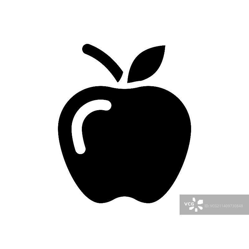 苹果黑色轮廓UI图标图片素材