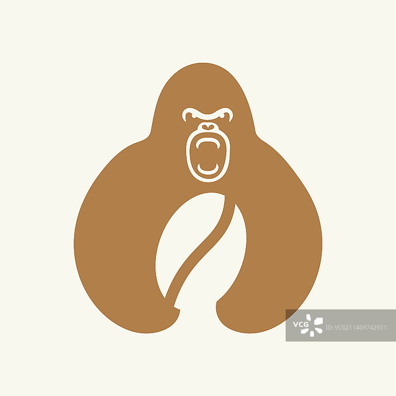 可爱卡通水彩瑜伽大猩猩图片素材