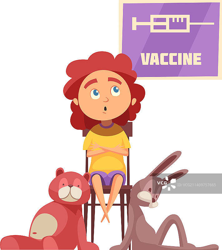 儿童疫苗接种图片素材
