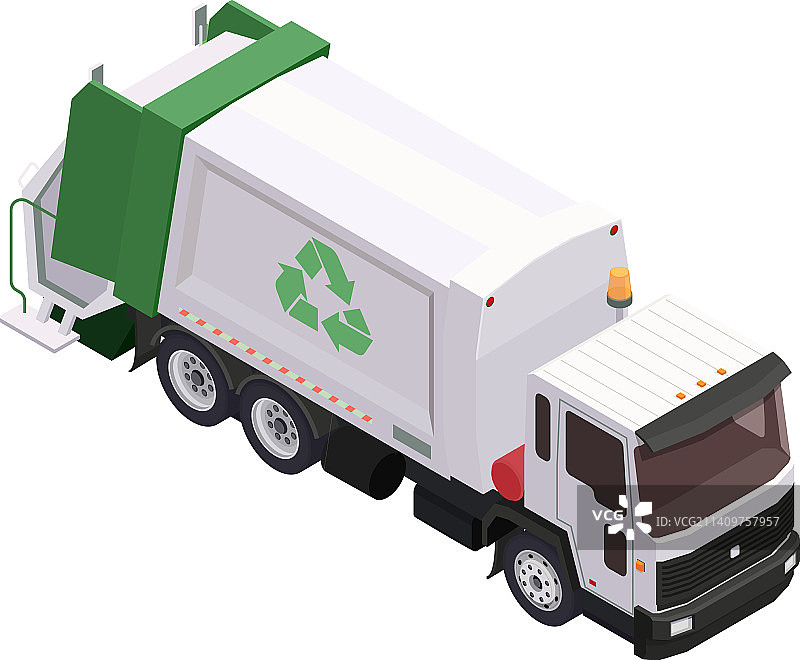 2.5D垃圾车图片素材