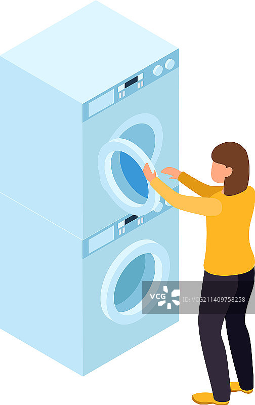 自助洗衣店图标图片素材