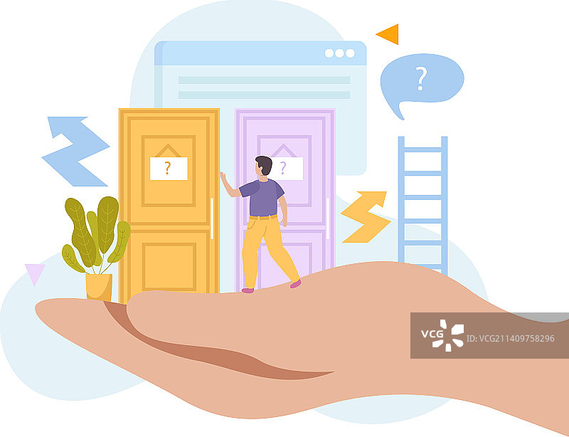 职业发展支持扁平概念图片素材