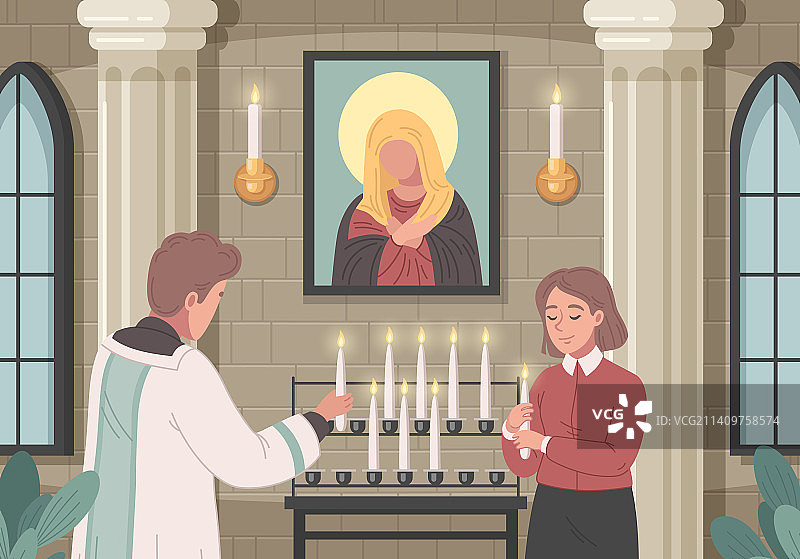 基督教教堂卡通图片素材