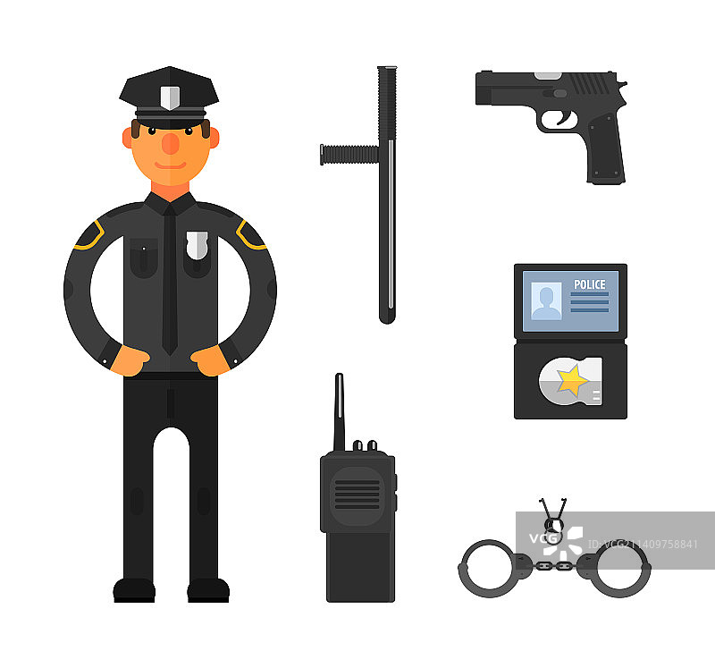 警察人物与警用装备图片素材