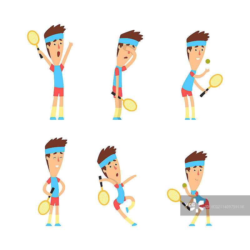 用球和球拍训练的男子打网球图片素材