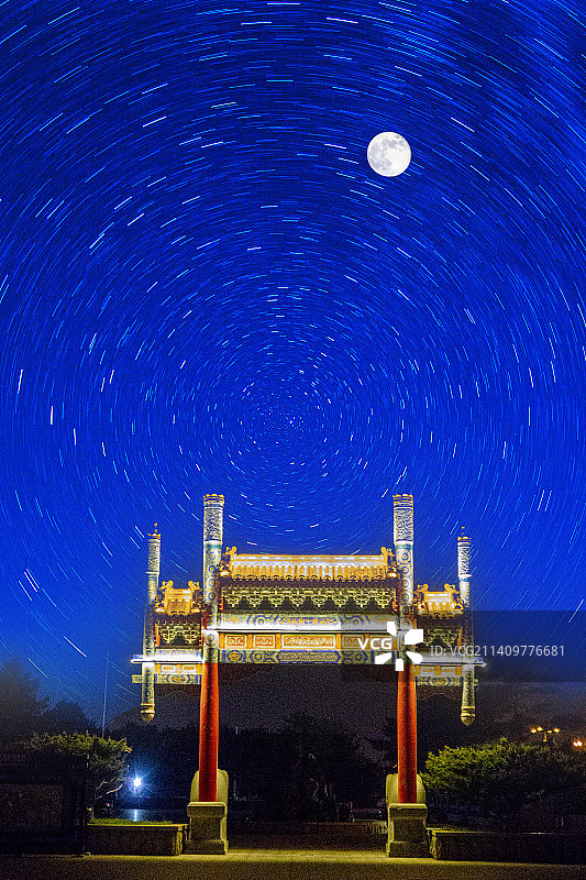 中国山东省烟台市“蓬莱阁景区” 风光。图片素材