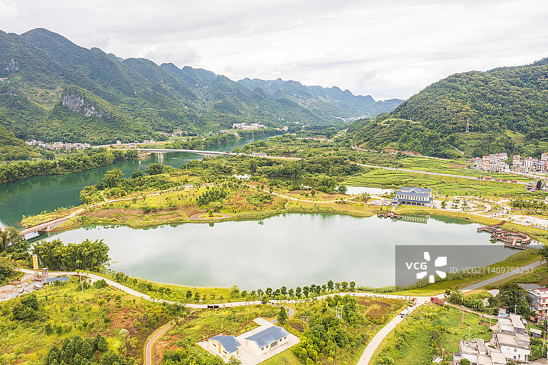 红水河东兰坡豪湖风光图片素材