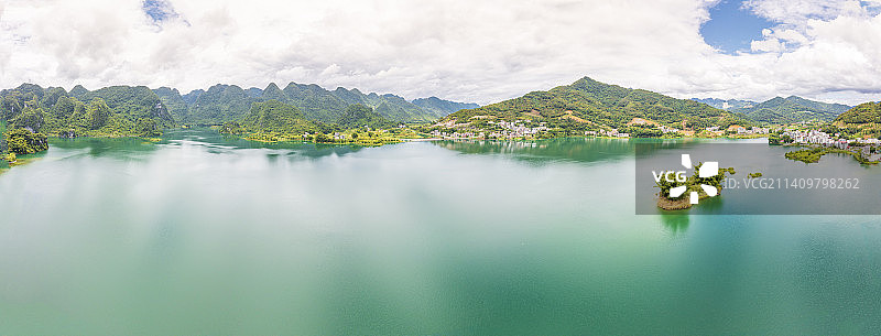 红水河东兰坡豪湖风光图片素材