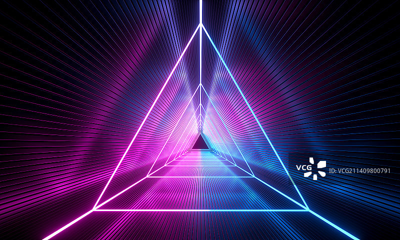 三维图形霓虹灯光线场景背景图片素材