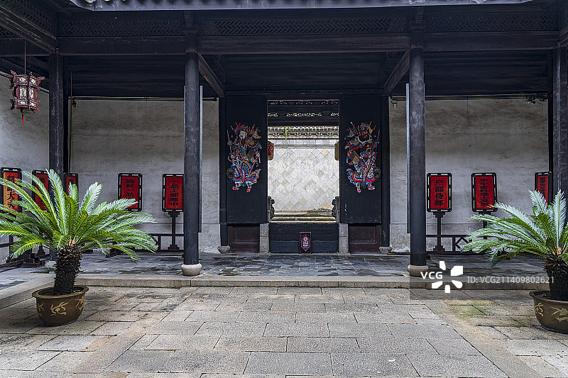 浙江湖州南浔古镇小莲庄刘氏家庙建筑风景图片素材