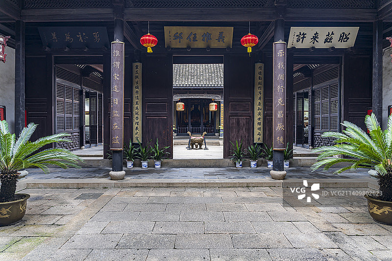 浙江湖州南浔古镇小莲庄刘氏家庙建筑风景图片素材