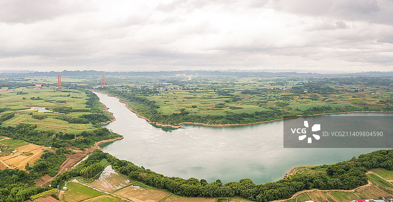 航拍红水河柳江黔江三江口图片素材