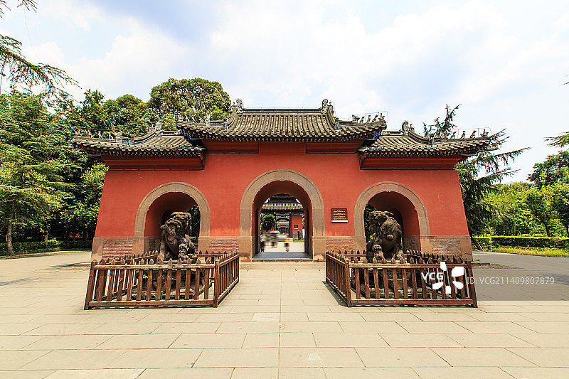 四川省成都市刘湘墓园：三洞门图片素材