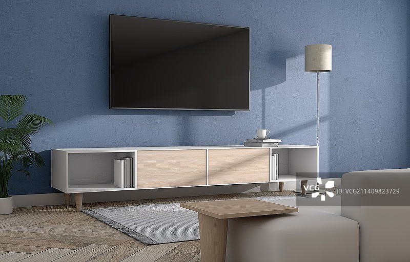 带电视的客厅图片素材