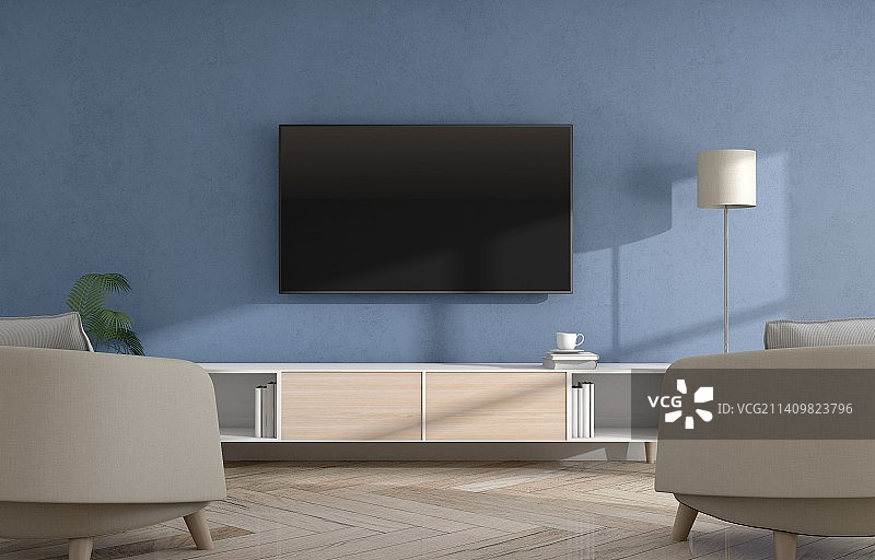 带电视的客厅图片素材