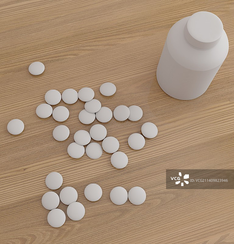 大量药丸图片素材