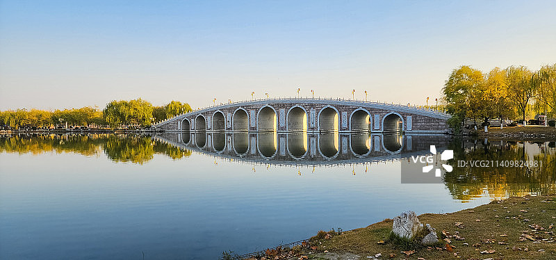 唐山市 南湖风景区 云凤岛 初冬图片素材