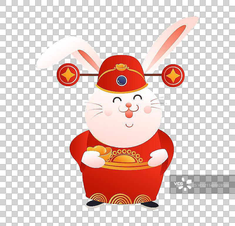 2023年兔年兔子人物插画元素图片素材