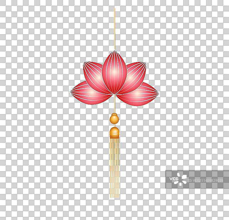 2023年兔年灯笼花灯元宵节插画元素图片素材