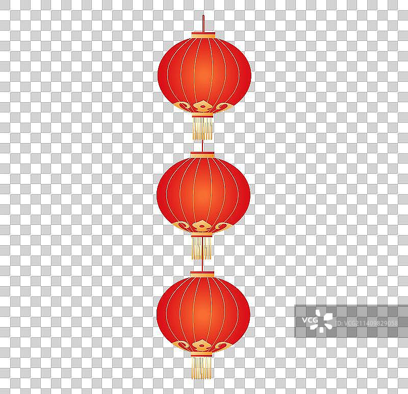 2023年兔年灯笼花灯元宵节插画元素图片素材