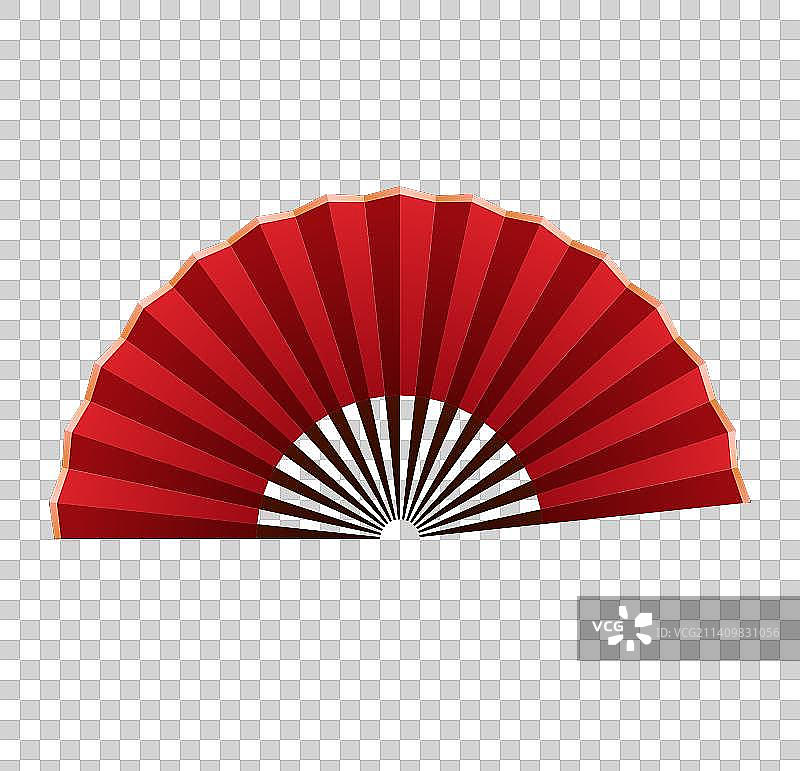 2023年兔年中国结扇子插画元素图片素材