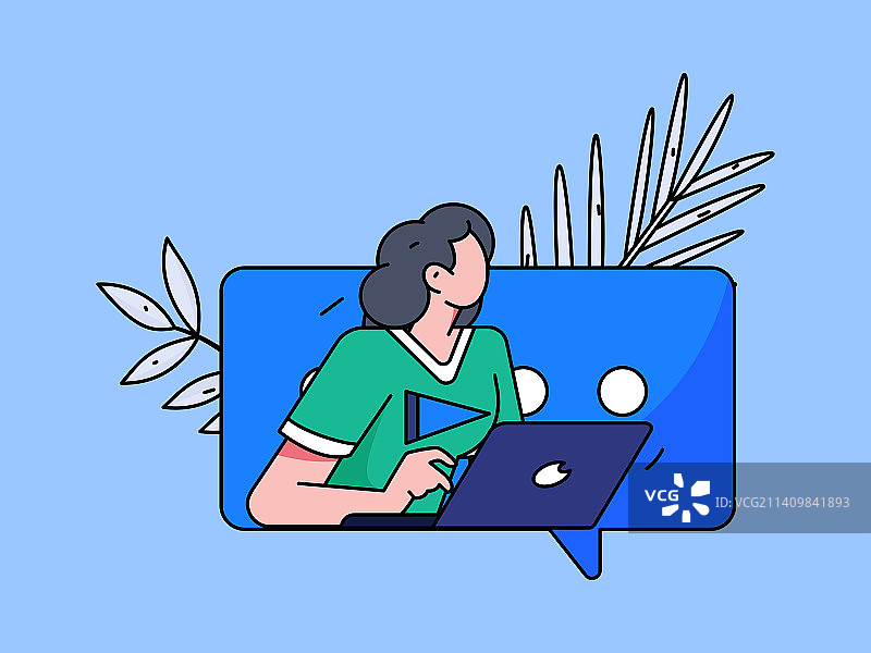 与咨询顾问进行沟通扁平矢量概念运营插画图片素材