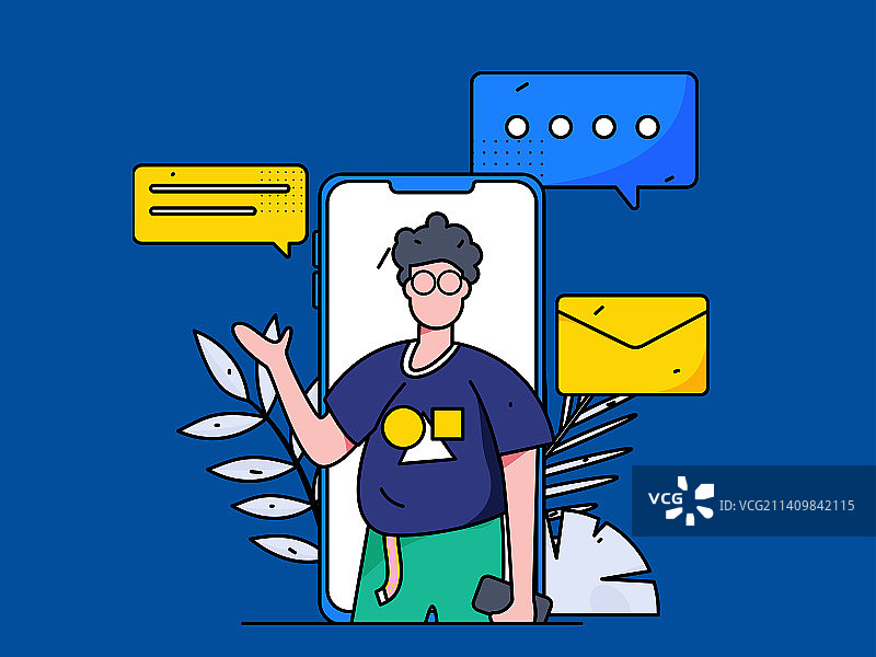 与咨询顾问进行沟通扁平矢量概念运营插画图片素材