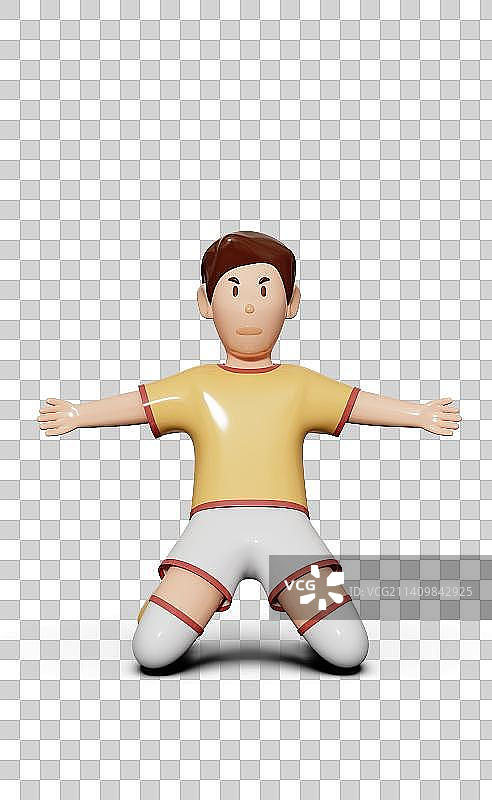 足球运动员滑跪图片素材