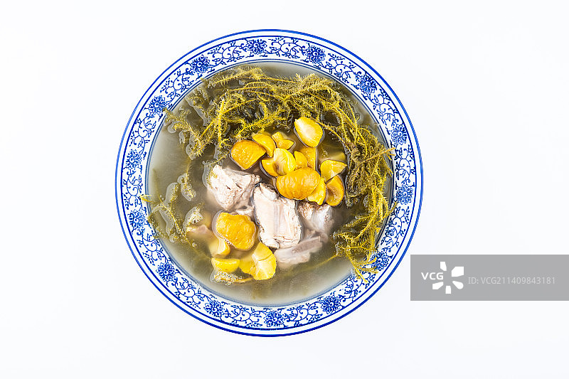 滋补养生汤伸筋草板栗排骨汤图片素材