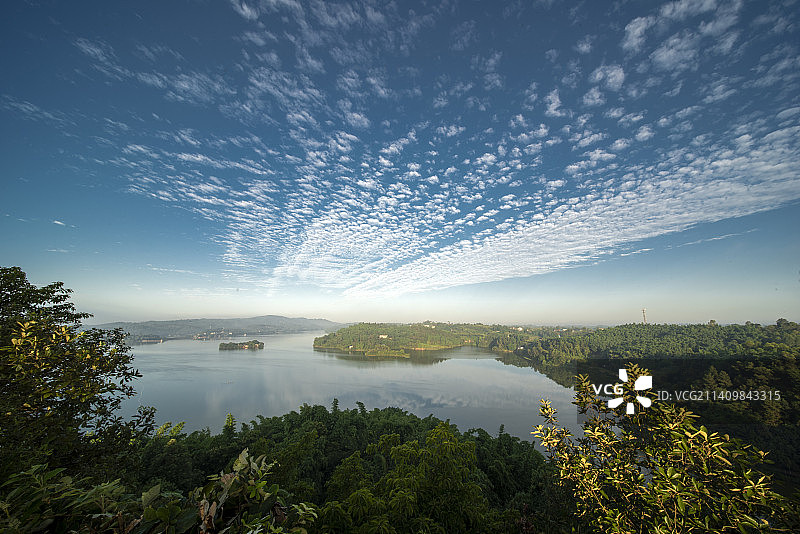 古宇湖的晨曦图片素材