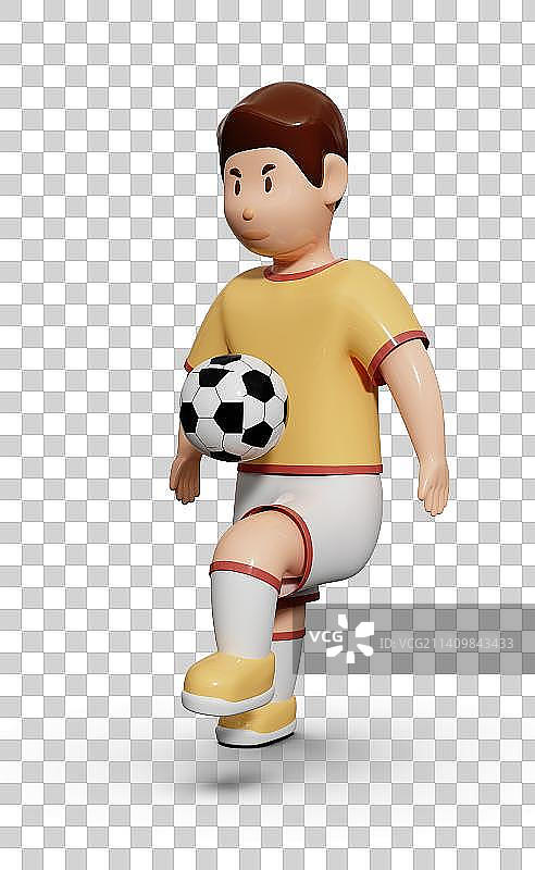 足球运动员在颠球图片素材