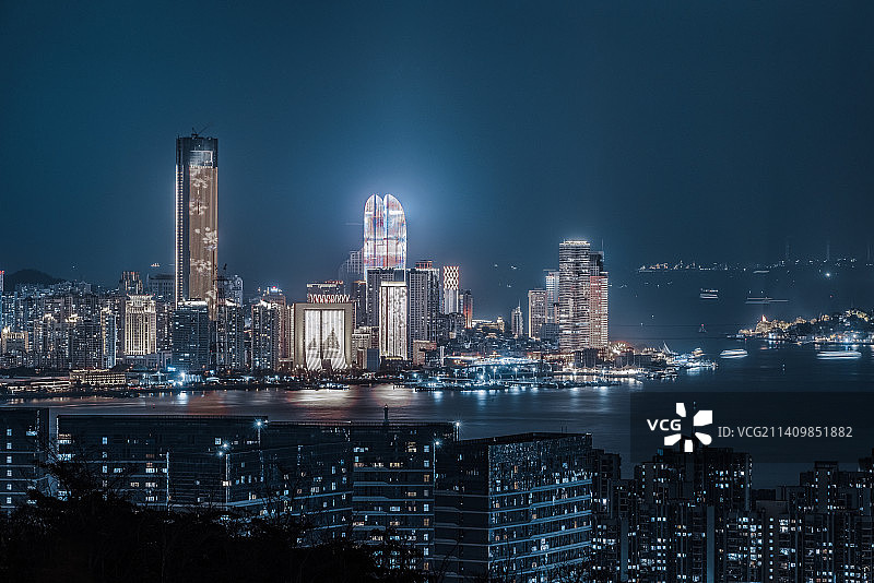 厦门环岛路夜景图片素材